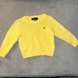 Boys yellow polo by ralph lauren sweater 2T
